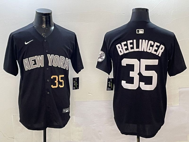 Men New York Yankees #35 Beelinger Black Game Nike 2025 MLB Jersey style 2->new york yankees->MLB Jersey